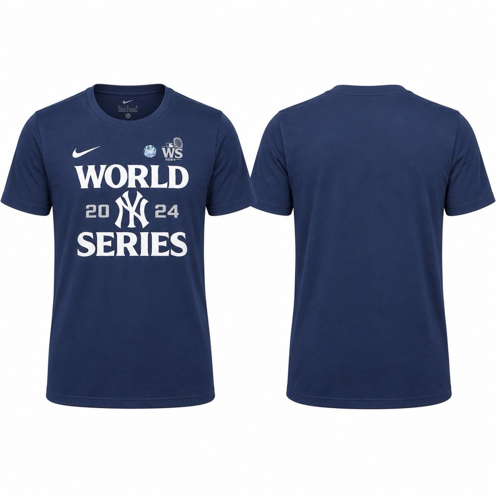 NEW Nike New York Yankees 2024 World Series Dri-FIT T-Shirt Navy Men’s Large MLB